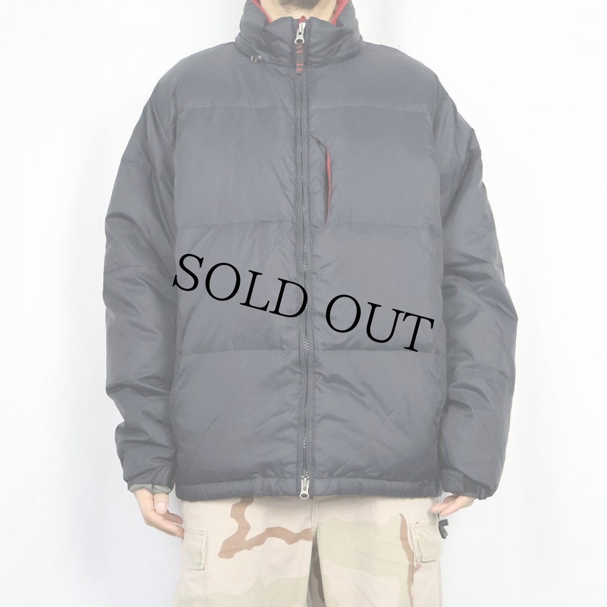 画像2: GAP リップストップ ナイロンダウンジャケット BLACK L (2)