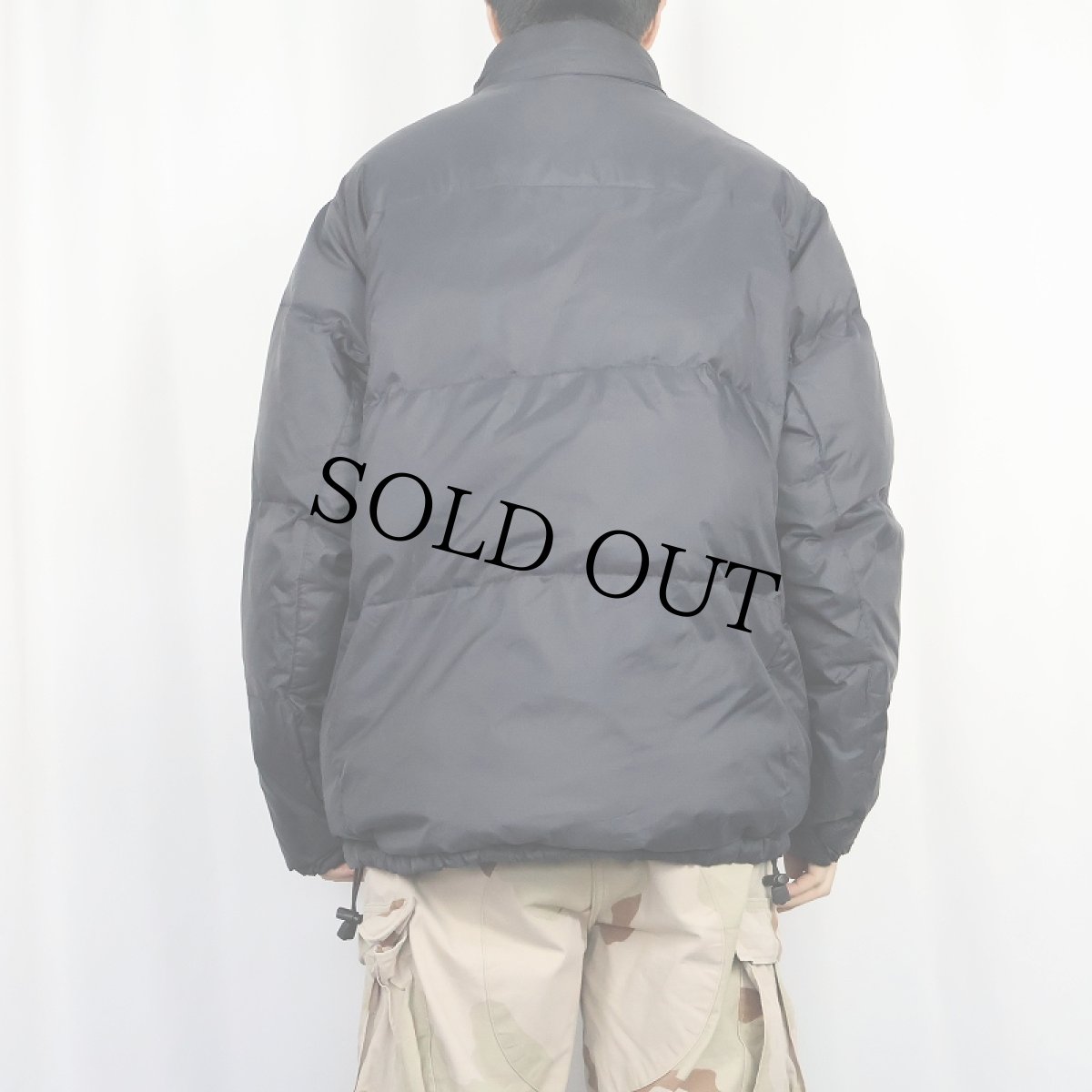 画像3: GAP リップストップ ナイロンダウンジャケット BLACK L (3)