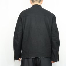 画像3: GAP メルトンウールシングルライダースジャケット BLACK M (3)