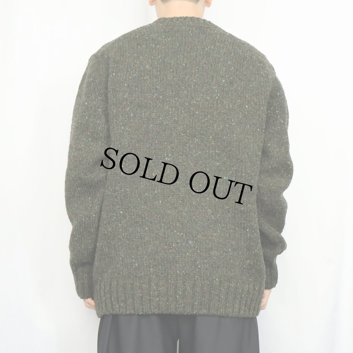 画像3: ORVIS カラーネップ混 ウールニットセーター L (3)