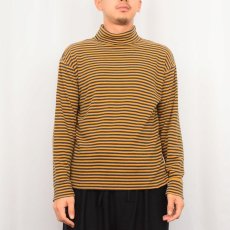画像2: GAP ボーダー柄 タートルネックロンT XL (2)