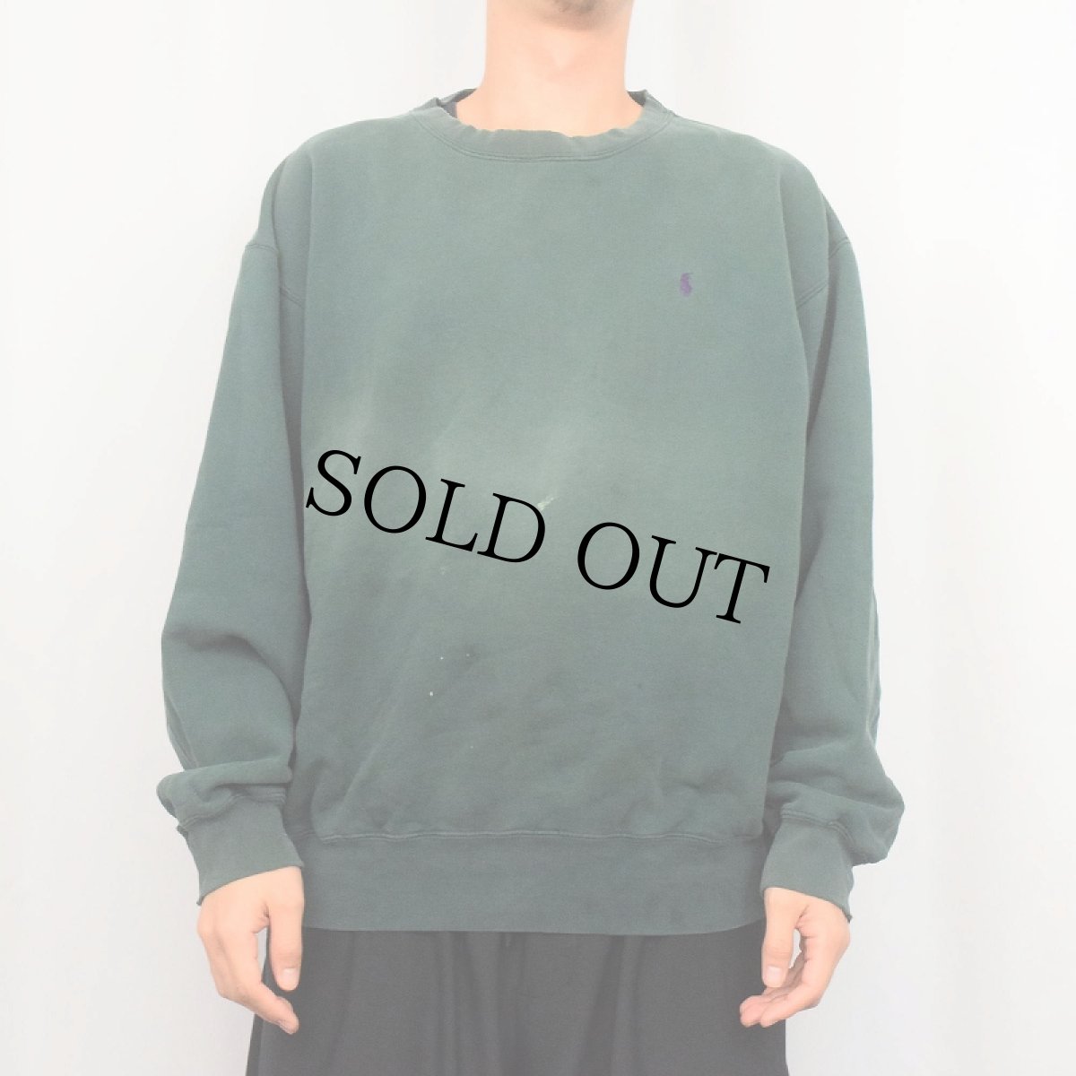 画像2: POLO Ralph Lauren ロゴ刺繍スウェット L (2)