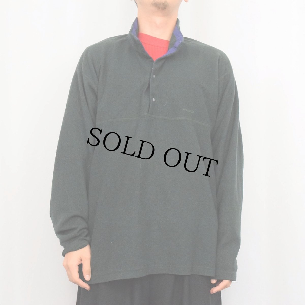 画像2: 90's Patagonia USA製 ハーフスナップフリースジャケット XL (2)