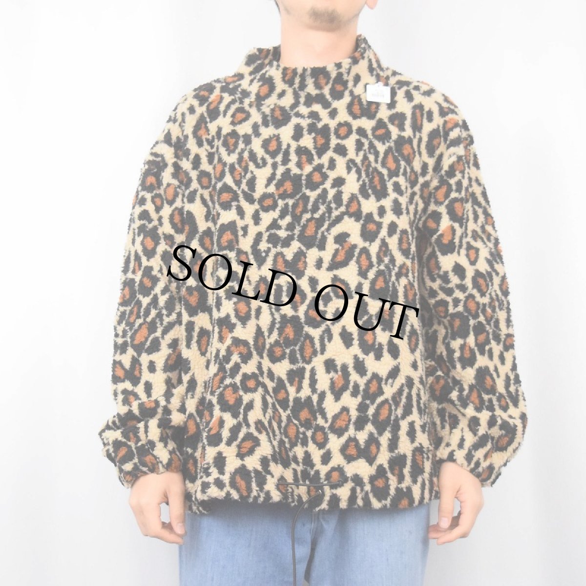 画像2: レオパード柄 ボアフリースプルオーバー (2)