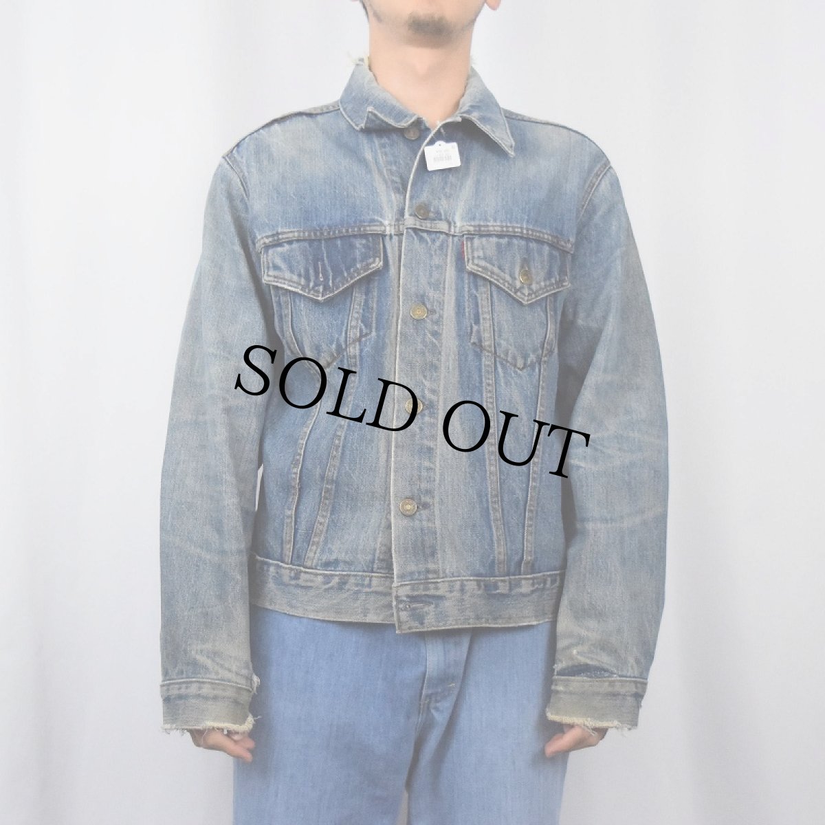 画像5: 70's LEVI'S 70505 BIGE "Cream / Disraeli Gears" ロックバンド ハンドペイント デニムジャケット (5)