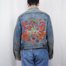画像6: 70's LEVI'S 70505 BIGE "Cream / Disraeli Gears" ロックバンド ハンドペイント デニムジャケット (6)