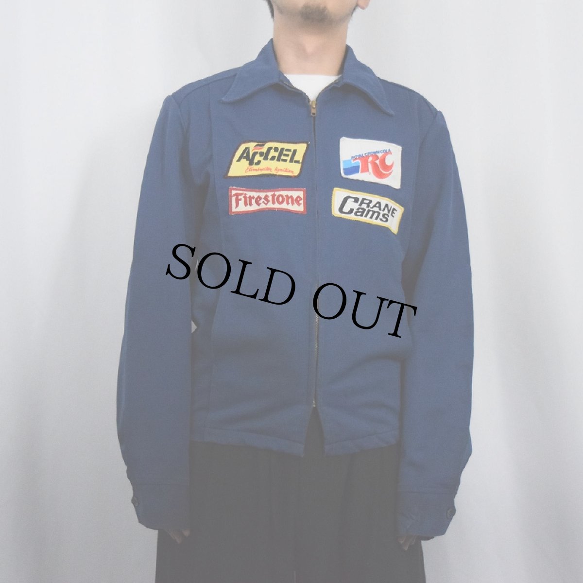 画像3: 70's RIVERSIDE USA製 ワッペン付き ワークジャケット NAVY SIZE38LONG (3)