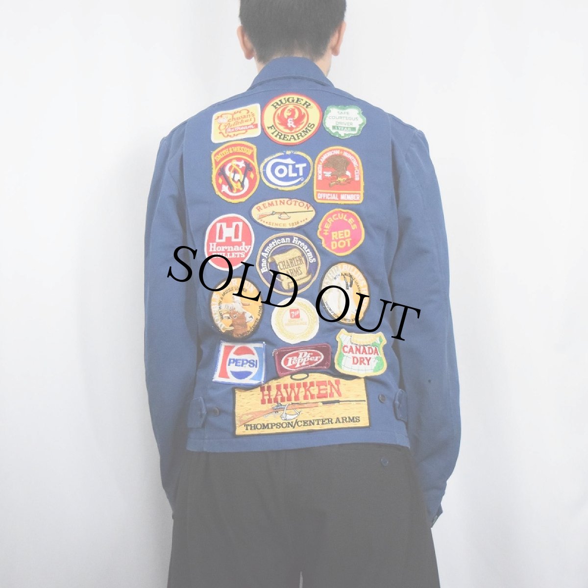 画像4: 70's RIVERSIDE USA製 ワッペン付き ワークジャケット NAVY SIZE38LONG (4)