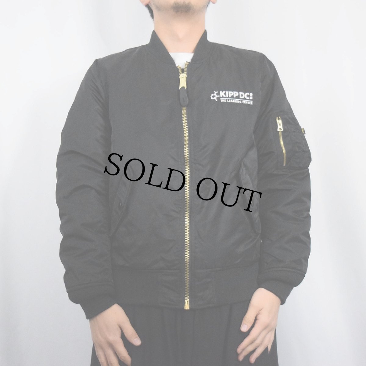 画像3: 民間品 ALPHA INDUSTRIES "MA-1 TYPE" フライトジャケット BLACK M (3)