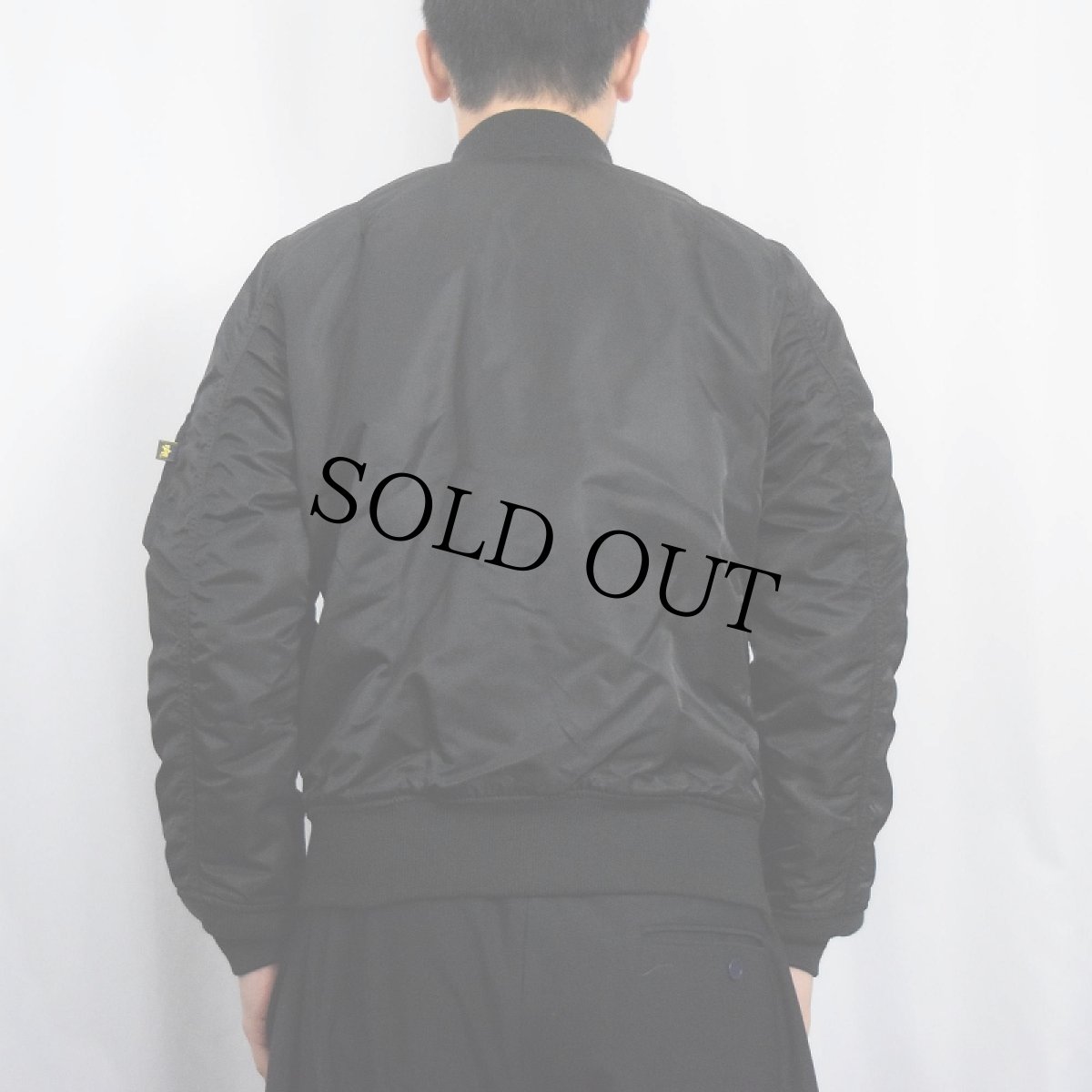 画像4: 民間品 ALPHA INDUSTRIES "MA-1 TYPE" フライトジャケット BLACK M (4)