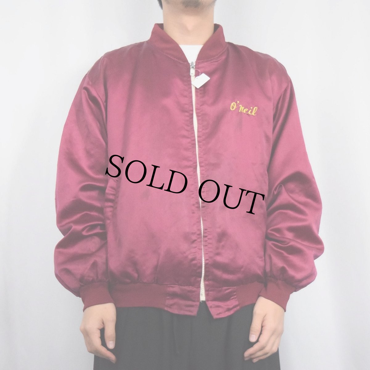 画像3: 60's〜 "1210TH TRANS CO. ROAD RUNNERS" トラック刺繍 サテンスタジャン (3)