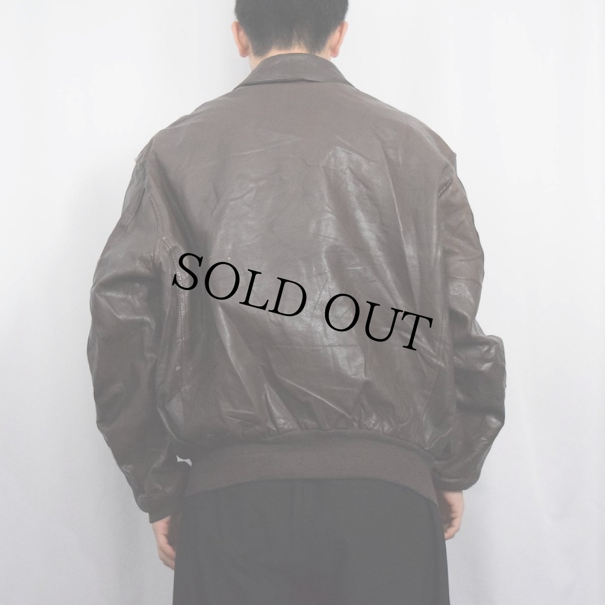 画像3: 80's COOPER USA製 "A-2 TYPE" レザーフライトジャケット SIZE48L (3)