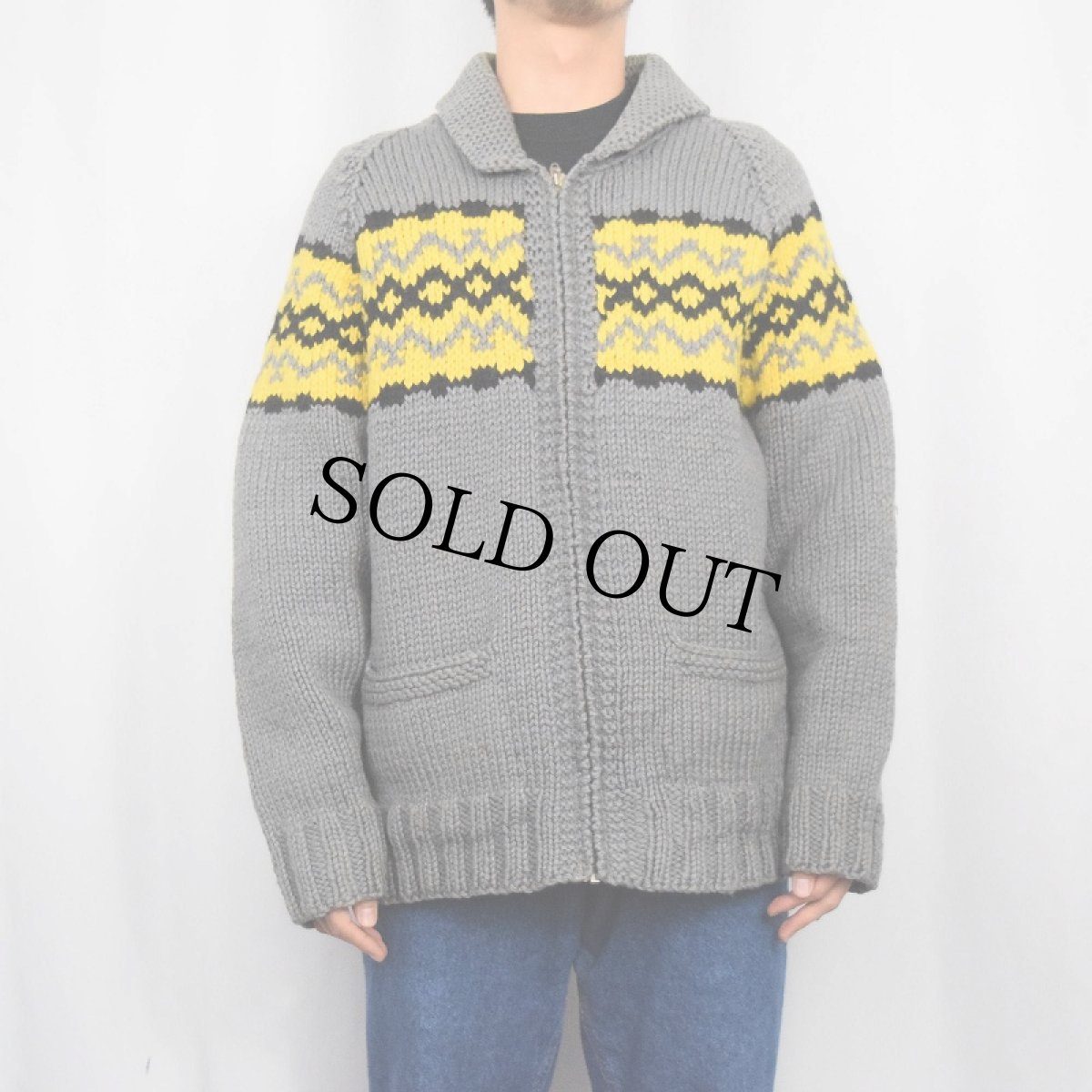 画像2: 60's カウチンニットジャケット (2)