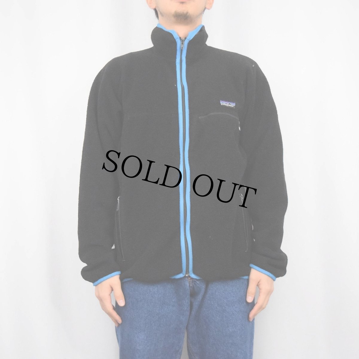 画像2: 80's Patagonia USA製 フリースジップジャケット BLACK L (2)