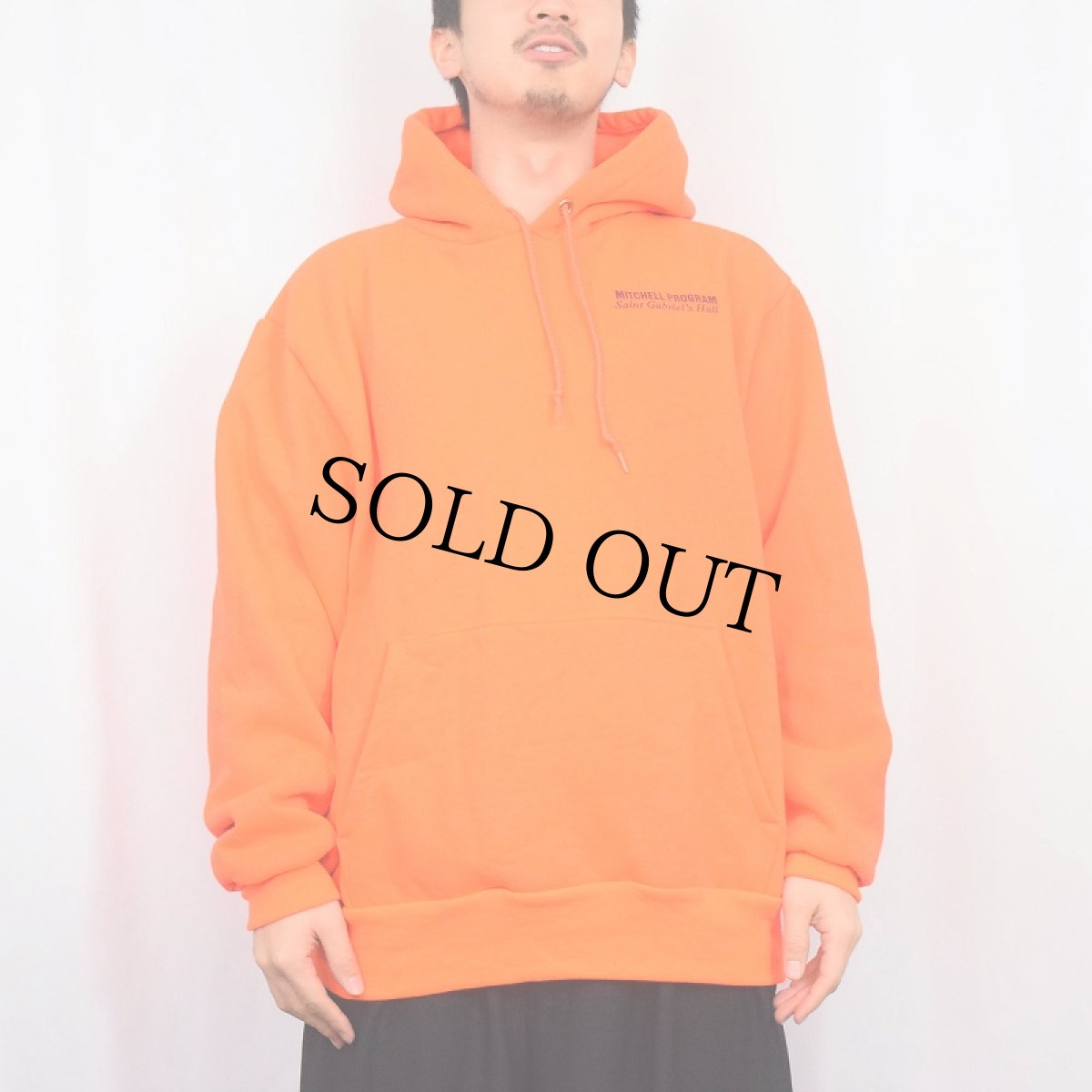 画像2: 90's CAMBER USA製 "MITCHELL PROGRAM" 裏サーマル プリントスウェットフーディ XL (2)