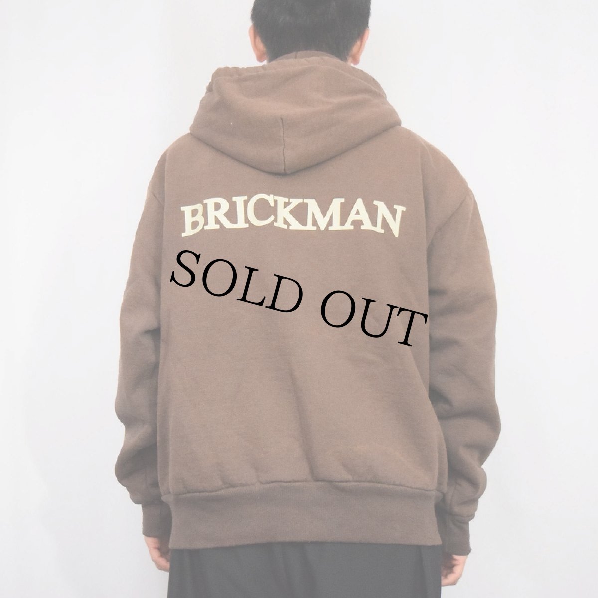 画像4: 90's CAMBER USA製 "BRICKMAN" 裏サーマル ロゴ刺繍 スウェットジップパーカー XL (4)