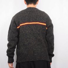 画像3: 90's Abercrombie&Fitch カラーネップ混 Vネックウールニットセーター L (3)