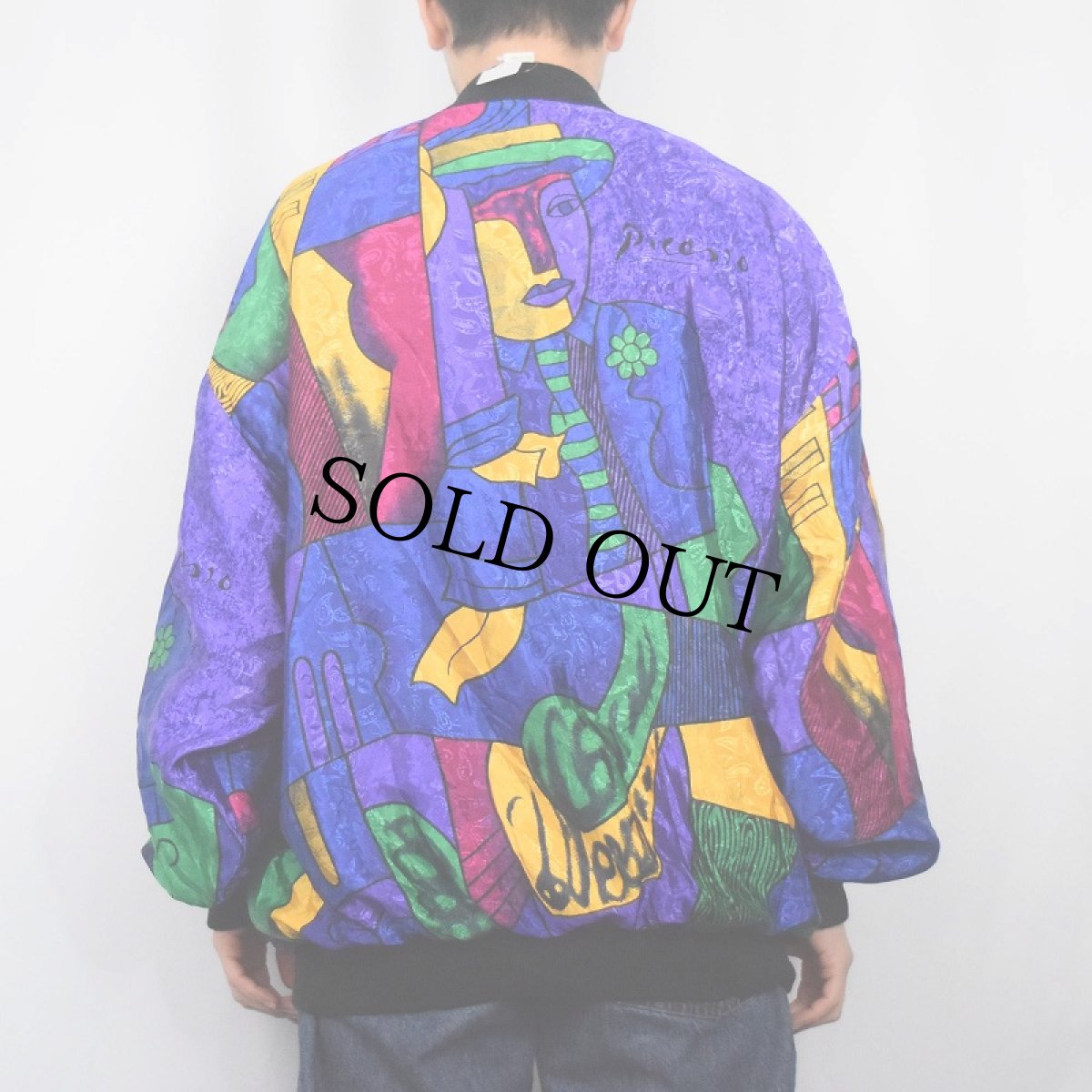画像3: 80〜90's Picasso アート柄 ジップジャケット (3)