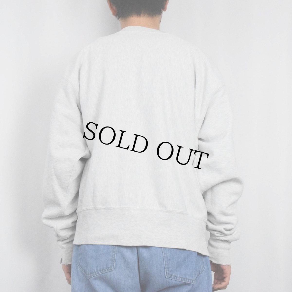 画像3: 2000's Champion REVERSE WEAVE "NYU" プリントスウェット L (3)