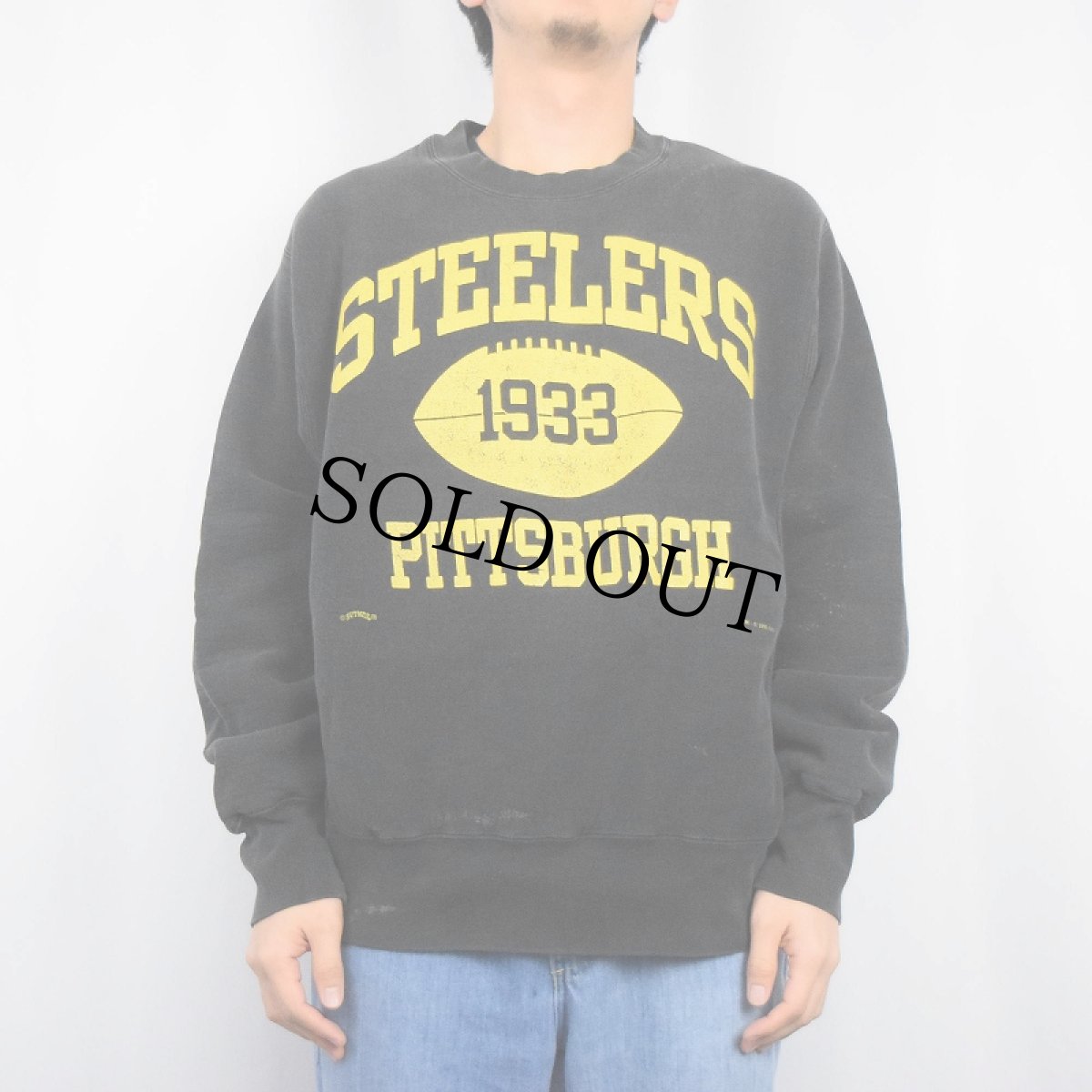 画像2: 90's Lee SPORT USA製 REVERSE WEAVE TYPE プリントスウェット BLACK L (2)