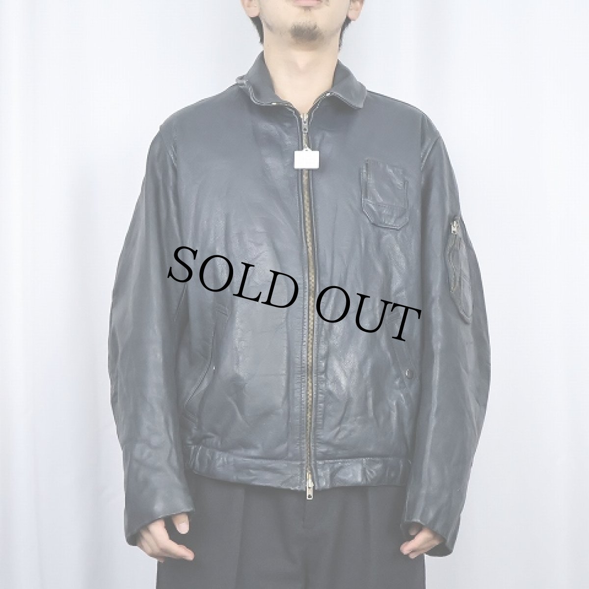 画像2: 70〜80's "FRENCH AIR FORCE Type" レザージャケット (2)