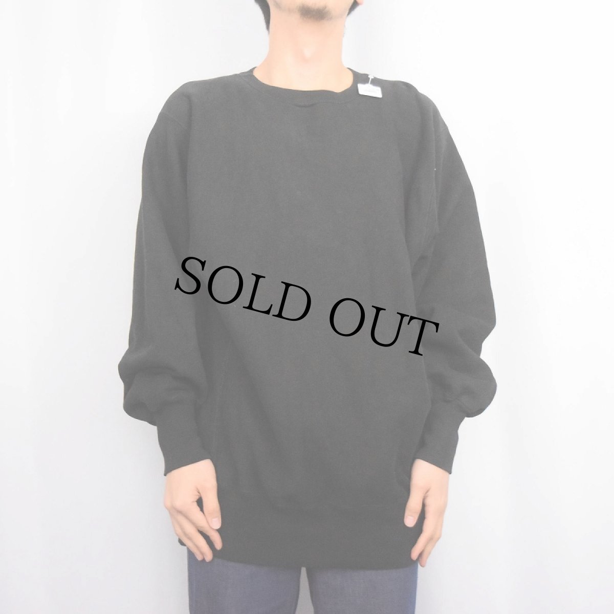 画像2: REVERSE WEAVE TYPE 無地スウェット BLACK (2)