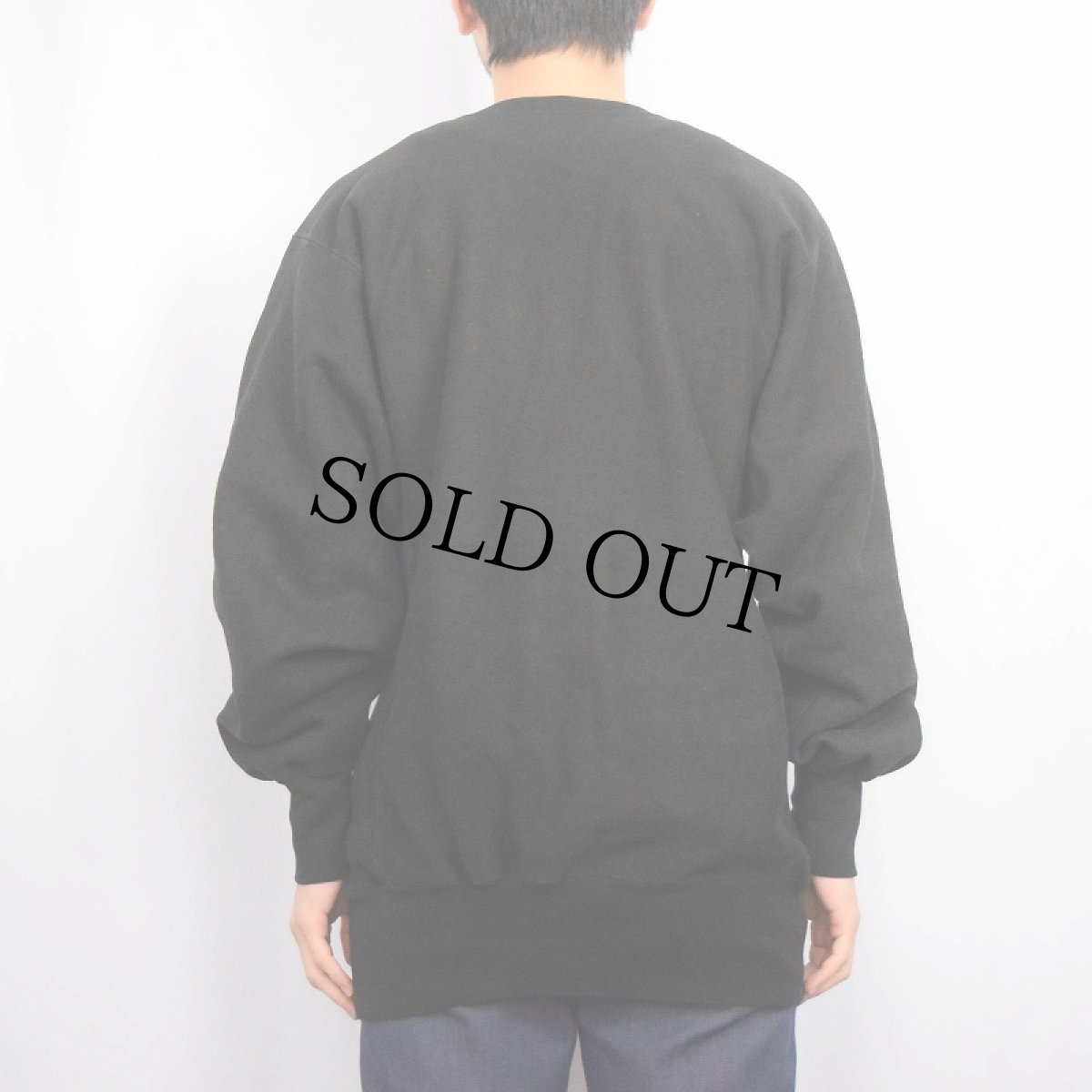 画像3: REVERSE WEAVE TYPE 無地スウェット BLACK (3)