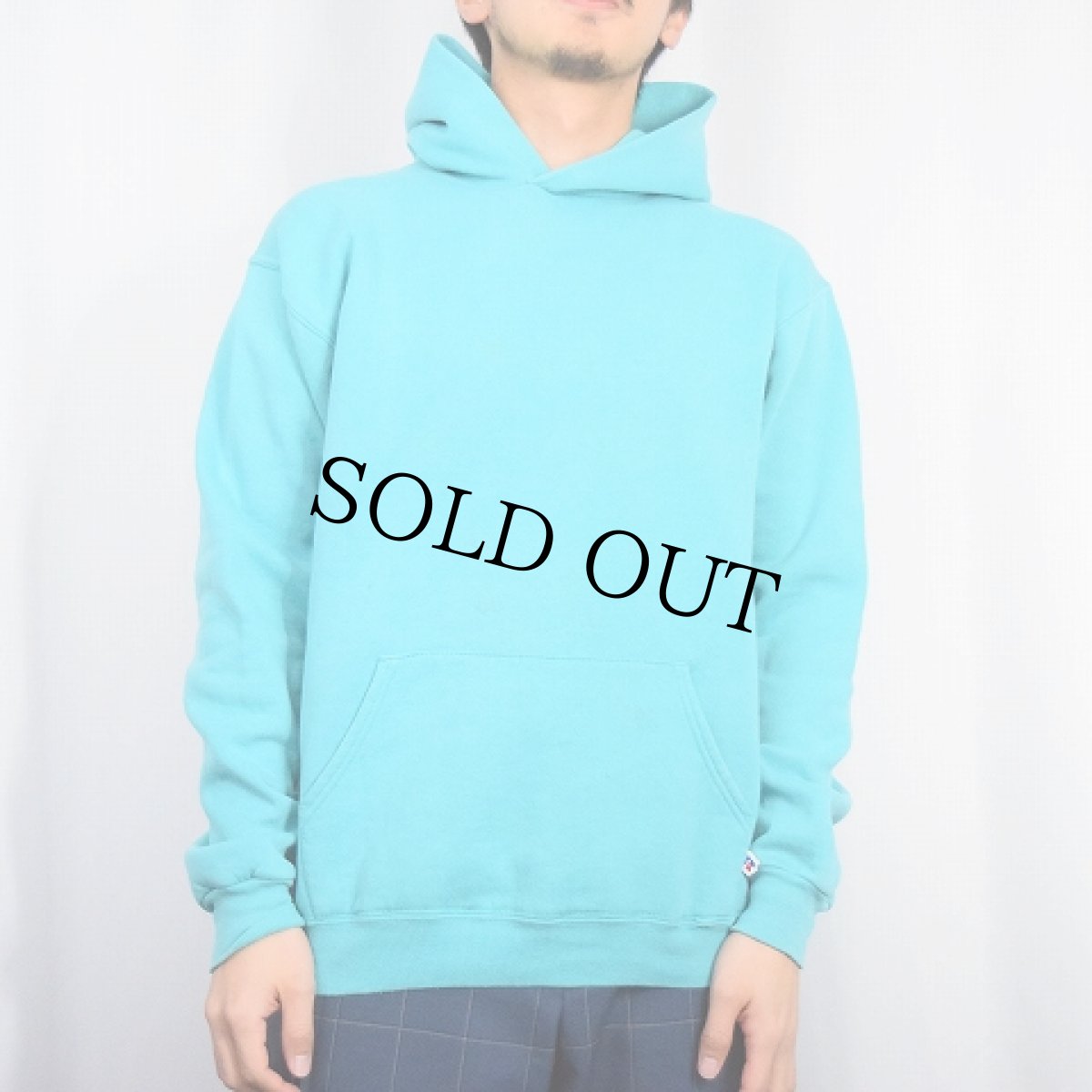 画像2: 80's RUSSELL ATHLETIC USA製 無地スウェットフーディー M (2)