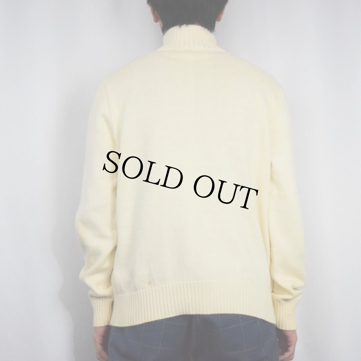 画像3: POLO Ralph Lauren ロゴ刺繍 ハイネック コットンニットセーター L (3)