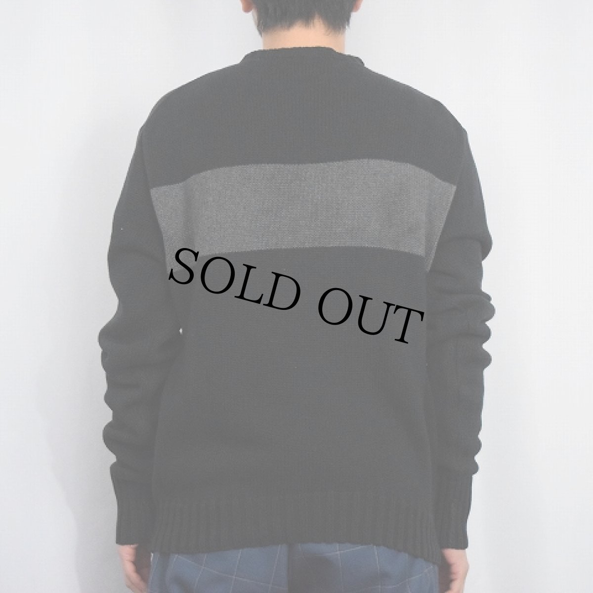 画像3: POLO Ralph Lauren ロゴ刺繍 コットンニットセーター BLACK M (3)