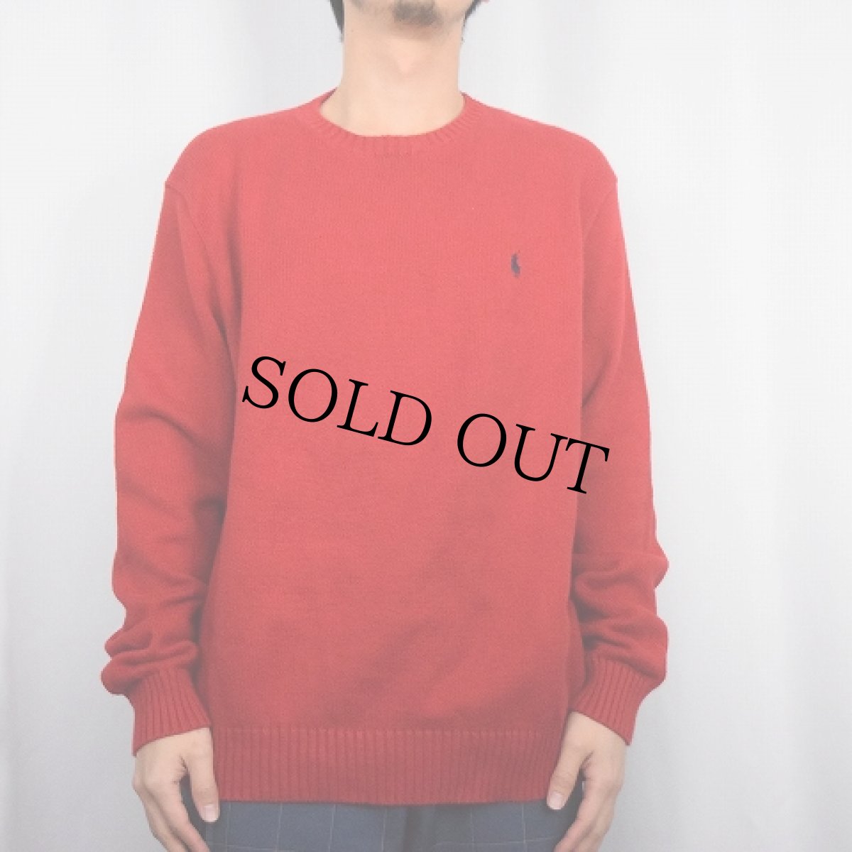 画像2: POLO Ralph Lauren ロゴ刺繍 コットンニットセーター XL (2)