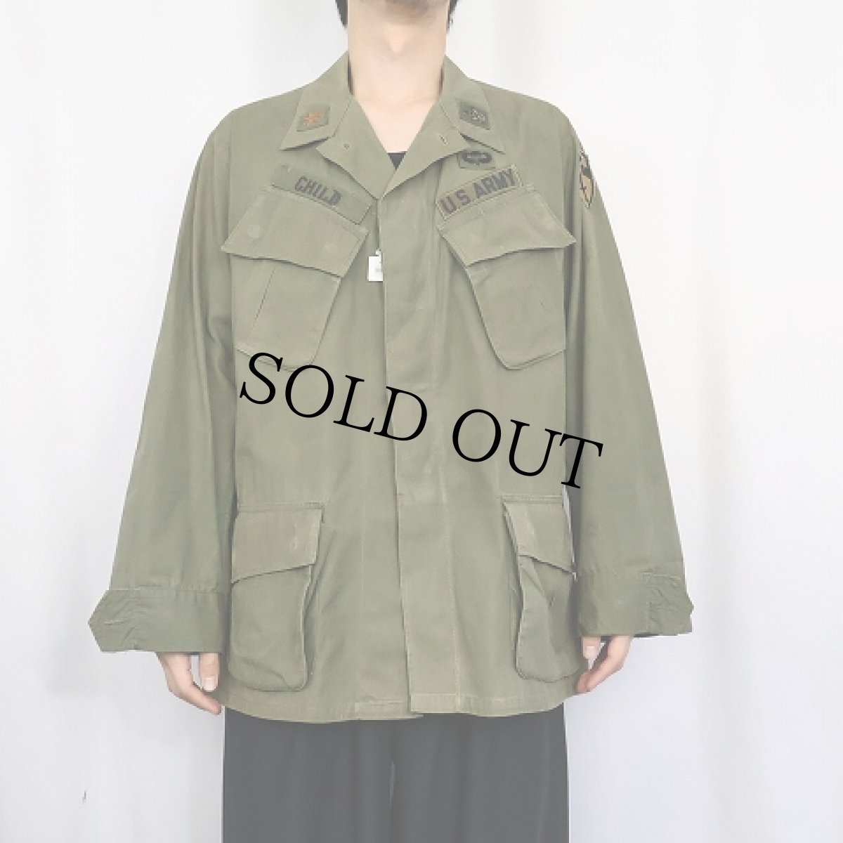 画像2: 60's U.S.ARMY ジャングルファティーグジャケット 5th MEDIUM-SHORT (2)