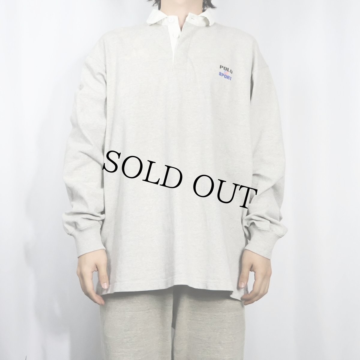 画像3: POLO Ralph Lauren "POLO SPORT" 星条旗プリント コットンラガーシャツ L (3)