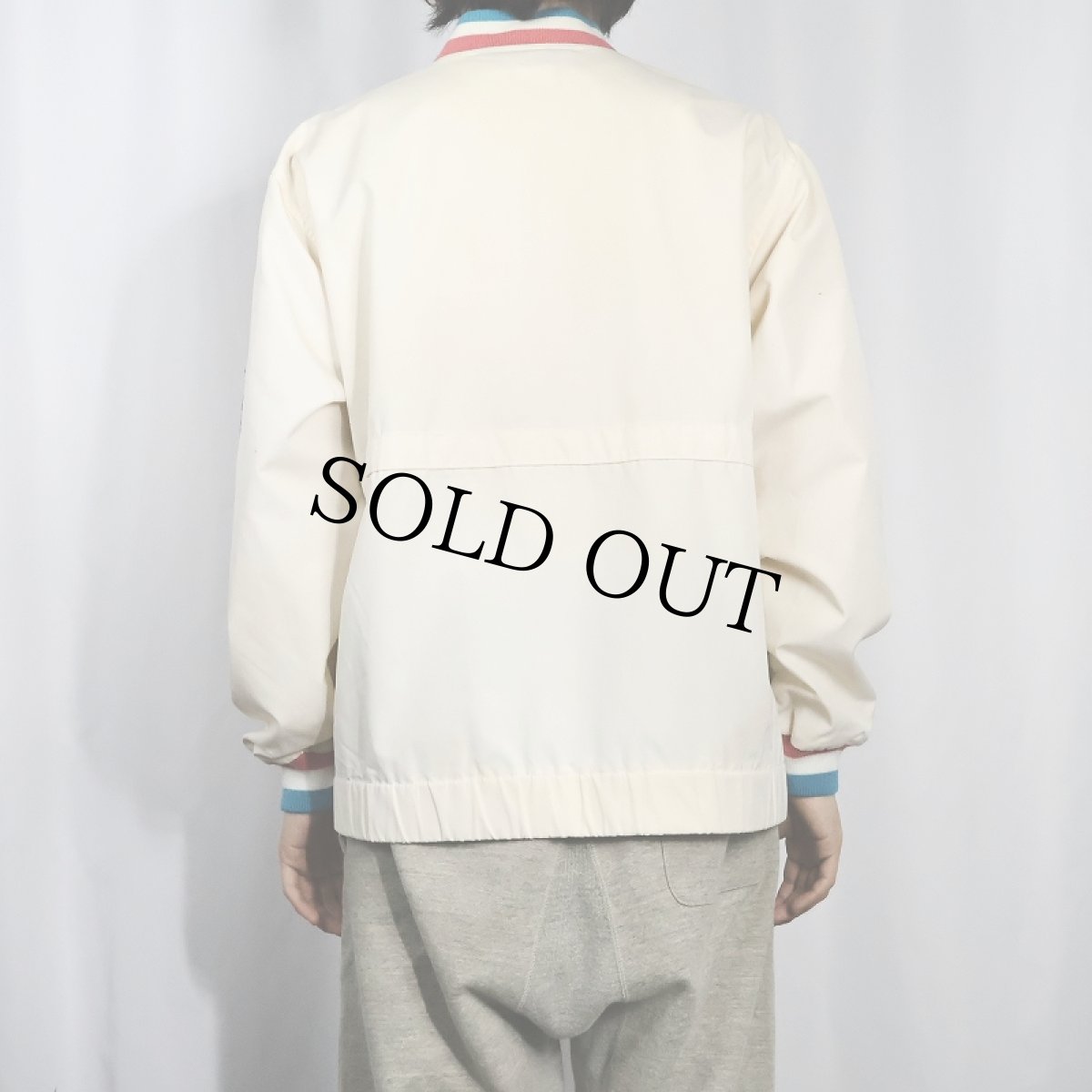 画像3: 70〜80's surf king ワッペン付き コットンポリ ジャケット L (3)