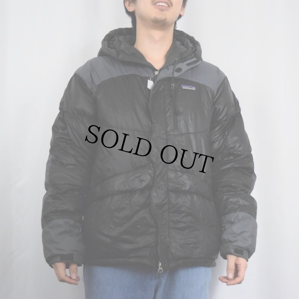 画像2: 2000's patagonia 切り替えデザイン ダウンジャケット BLACK S (2)