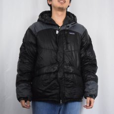 画像2: 2000's patagonia 切り替えデザイン ダウンジャケット BLACK S (2)