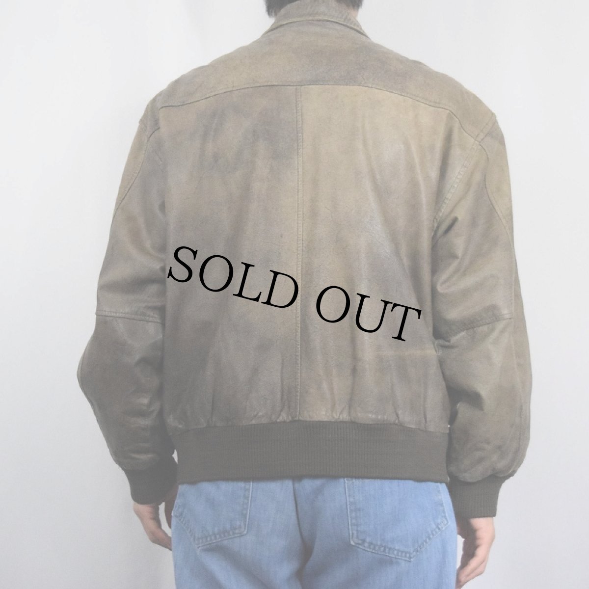 画像3: 80's〜 BRICHES "A-2 TYPE" レザーフライトジャケット L (3)