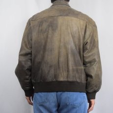 画像3: 80's〜 BRICHES "A-2 TYPE" レザーフライトジャケット L (3)