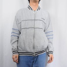 画像2: 80's adidas ロゴ刺繍 スウェットジップジャケット (2)