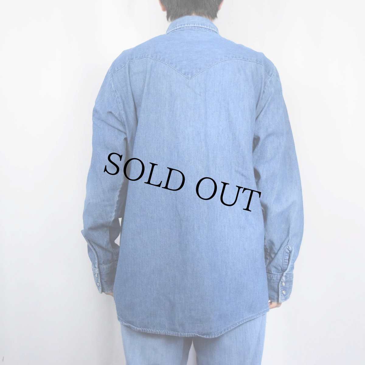 画像3: 80's OSHKOSH USA製 デニムウエスタンシャツ L LONG (3)