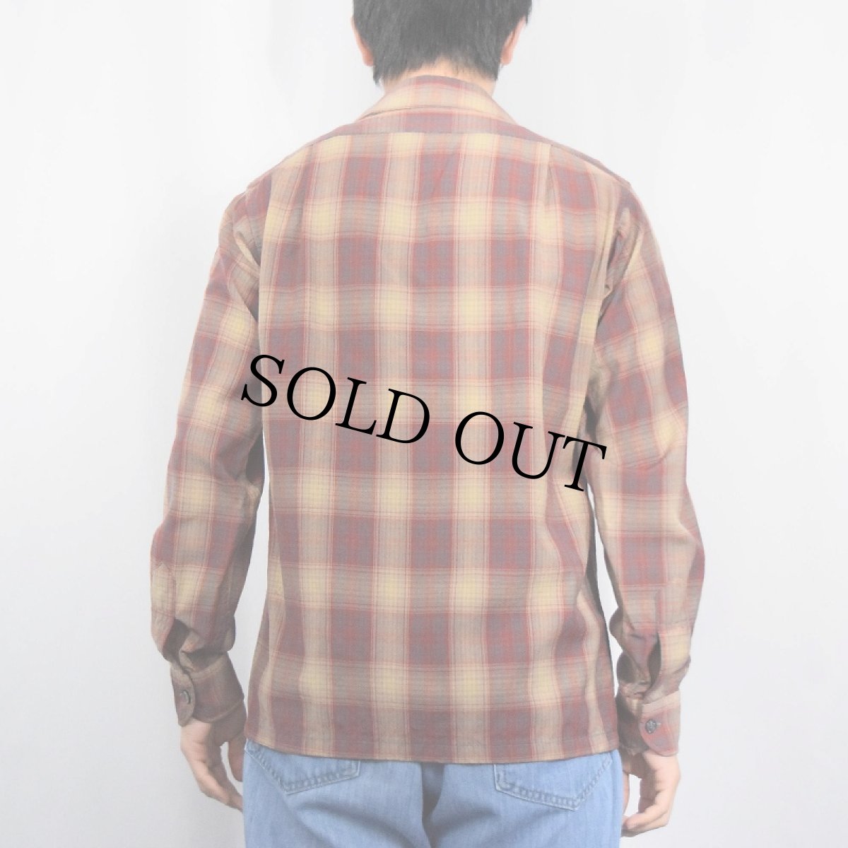 画像3: 70's Sir PENDLETON USA製 チェック柄 ウールオープンカラーシャツ S (3)