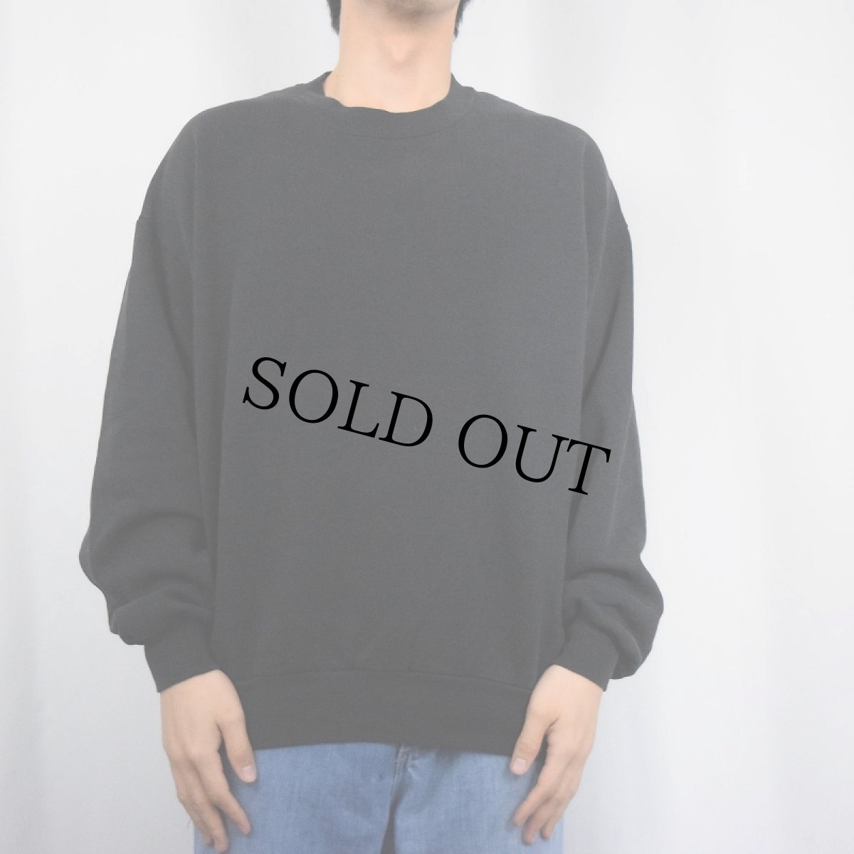 画像2: 90's JERZEES USA製 無地スウェット BLACK XL (2)