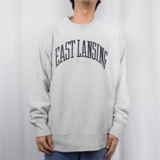 画像2: 90's SOFFE USA製 REVERSE WEAVE TYPE "EAST LANSING" プリントスウェット L (2)
