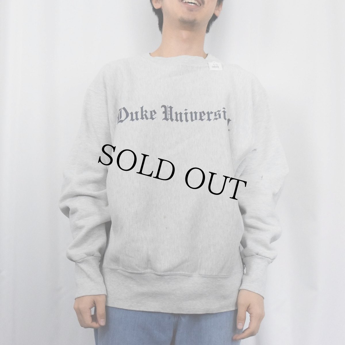画像2: 90's〜 USA製 REVERSE WEAVE TYPE "Duke University" プリントスウェット (2)