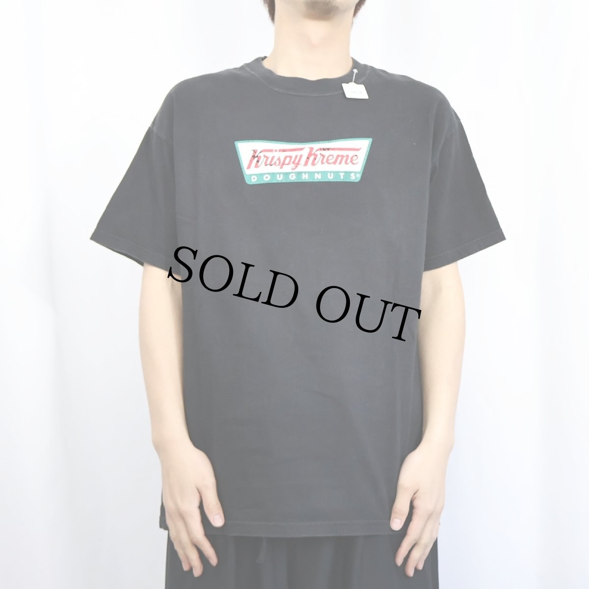 画像2: Krispy Kreme Doughnuts ドーナツショップ ロゴプリントTシャツ BLACK L (2)