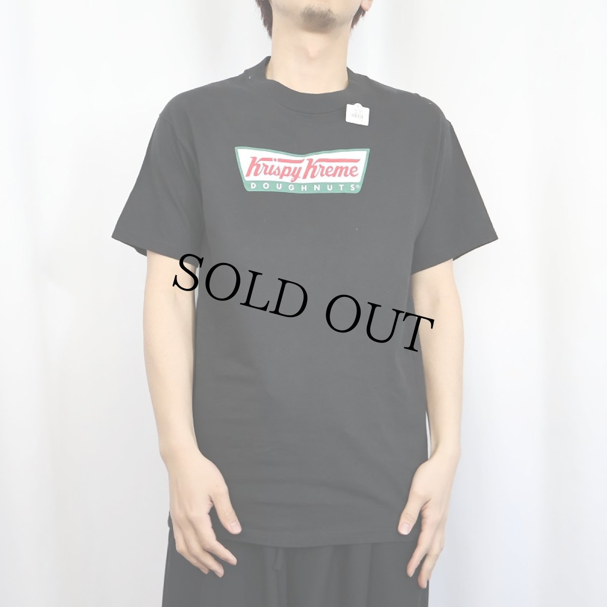 画像2: Krispy Kreme Doughnuts ドーナツショップ ロゴプリントTシャツ BLACK M (2)