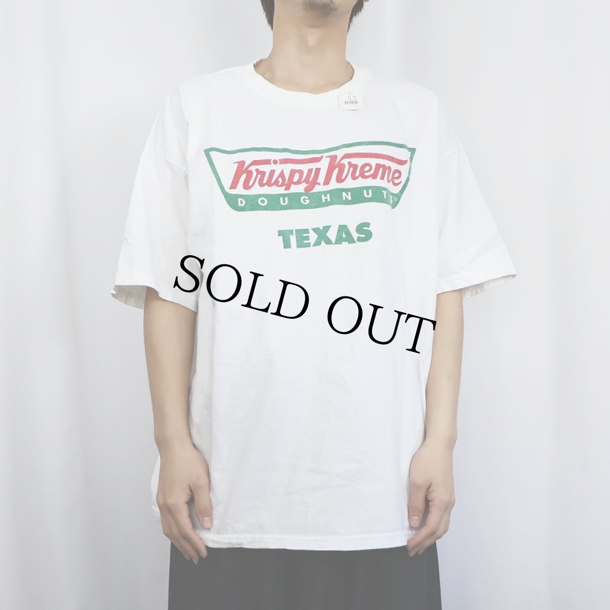画像2: Krispy Kreme Doughnuts "TEXAS" ドーナツショップ ロゴプリントTシャツ XL (2)