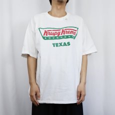 画像2: Krispy Kreme Doughnuts "TEXAS" ドーナツショップ ロゴプリントTシャツ XL (2)