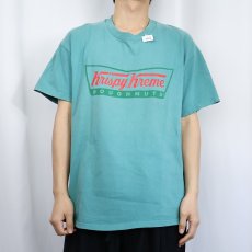 画像2: Krispy Kreme Doughnuts ドーナツショップ ロゴプリントTシャツ L (2)