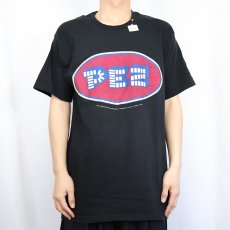 画像2: 90's PEZ キャンディーブランド ロゴプリントTシャツ BLACK L (2)